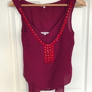 Grace Sun silk beaded tank